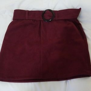 Forever 21 Maroon Mod Mini skirt